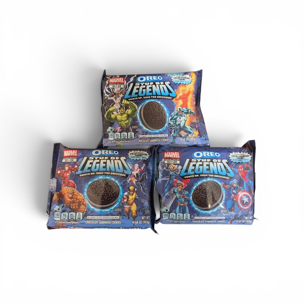 Oreo Marvel Stuff of Legends Special Edition Complete Set 01 02 03 of 04 New